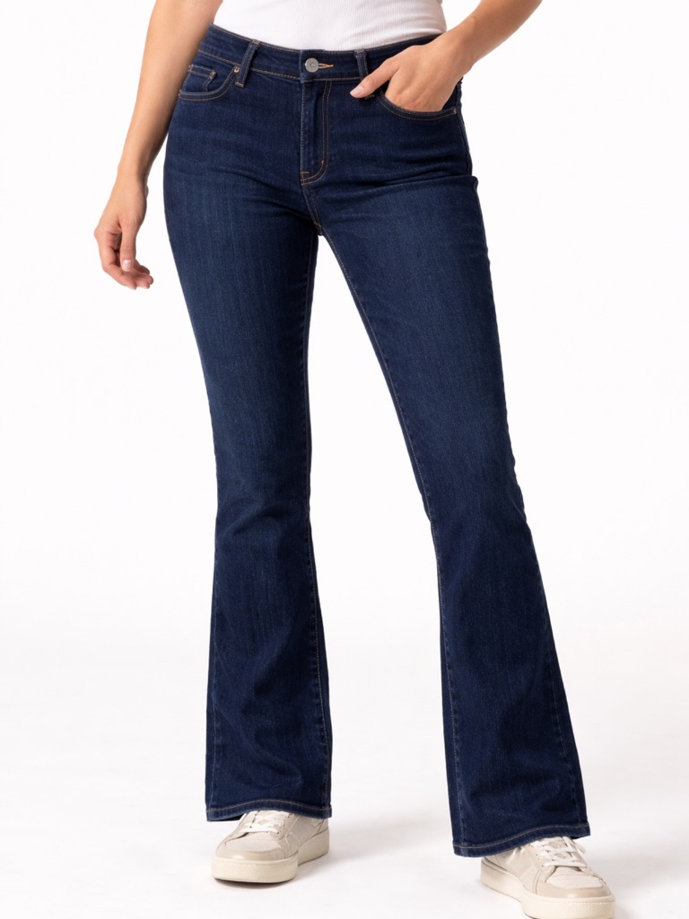Old Navy Flirt Bootcut Jeans Women’s 16 Short Dark Wash Mid Rise Stretch - Picture 3 of 10
